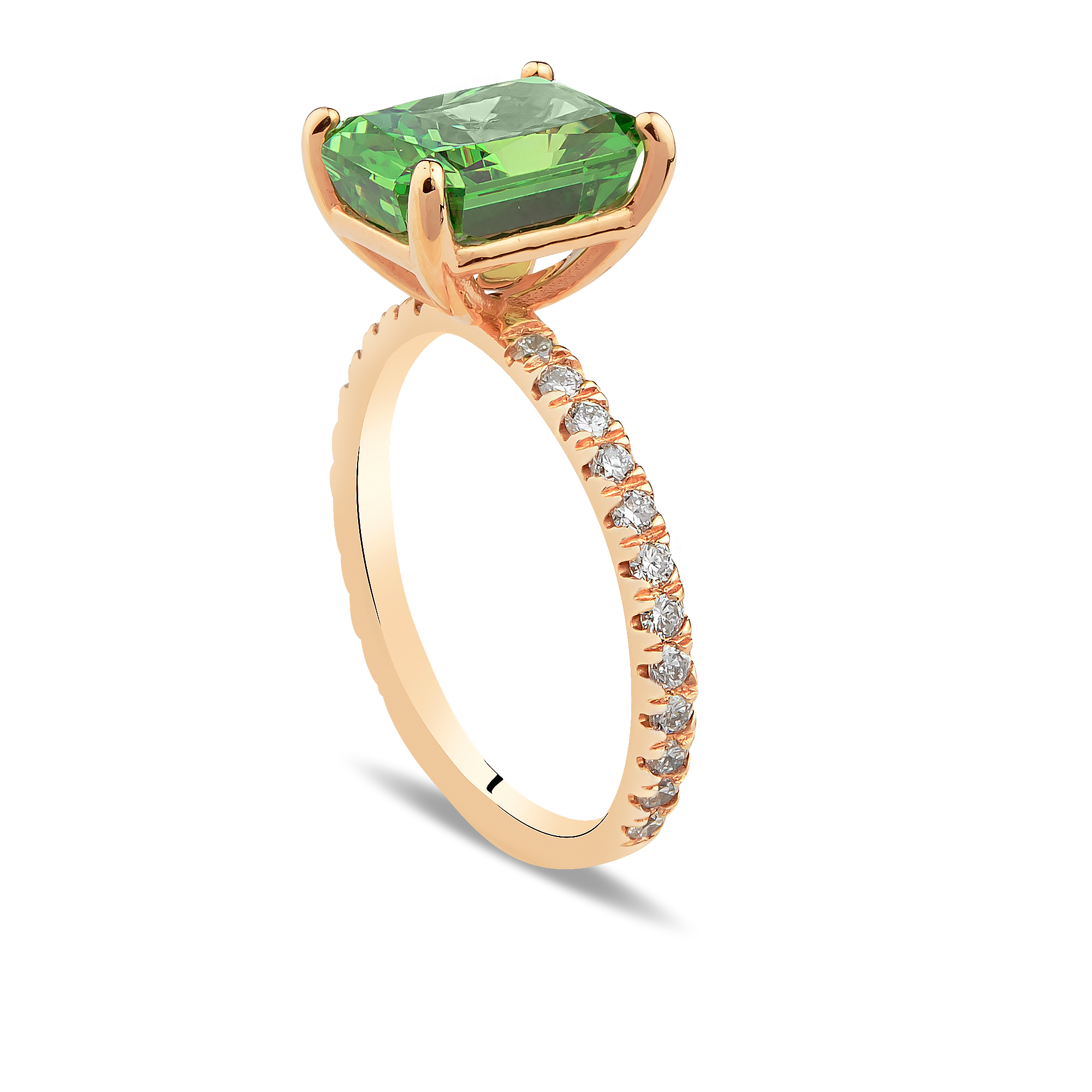 7,28 Karat Pırlanta Zümrüt Yüzük